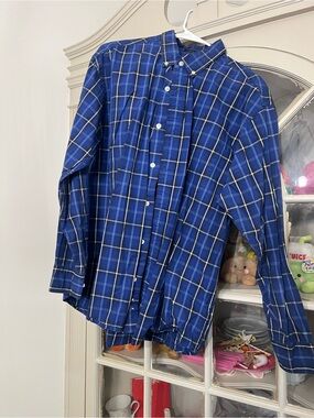 Sonoma Blue Plaid Button-Down Shirt